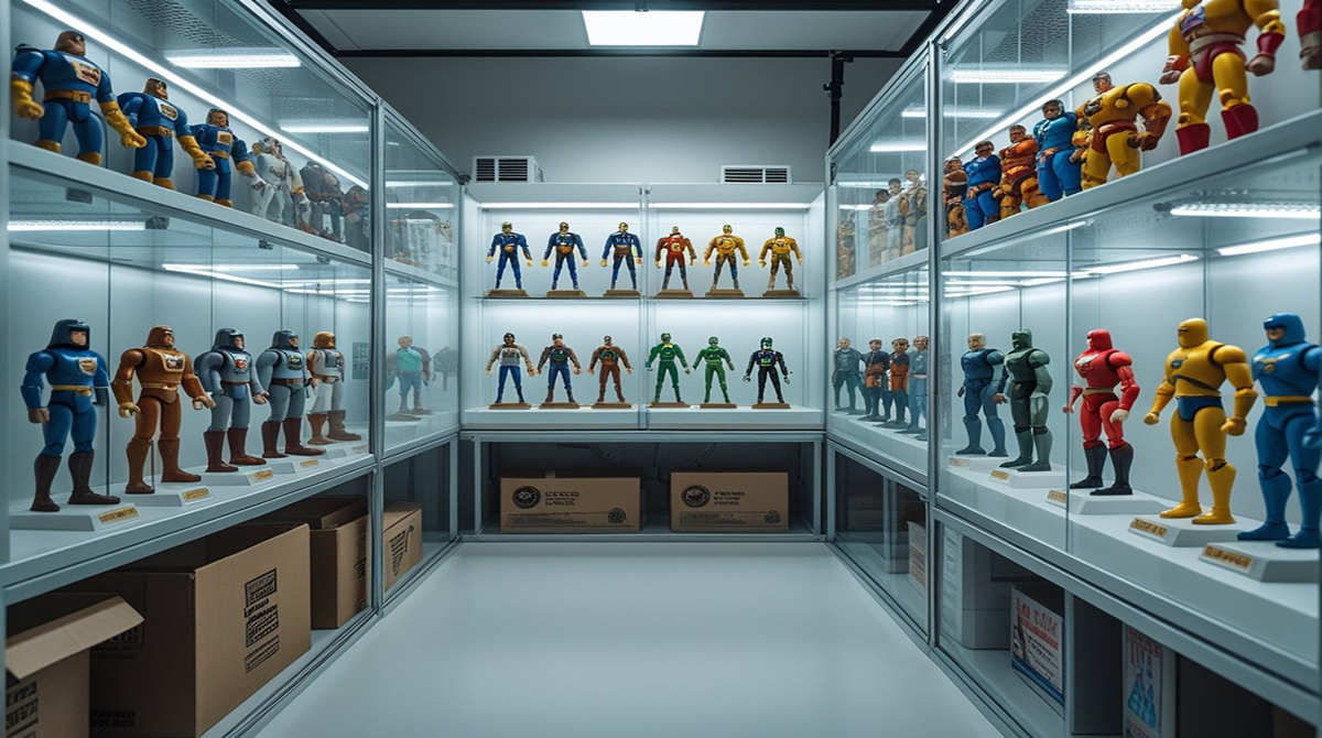 Une unité d'entreposage chauffé utilisé comme solution pour entreposer les jouets de collection.