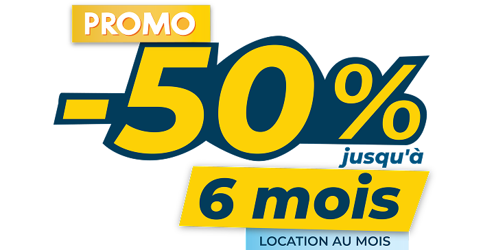 Promo : 50 % de rabais jusqu’à 6 mois
